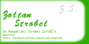 zoltan strobel business card